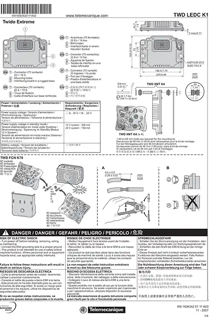 schneider施耐德TWDLEDCK1 Twido Extreme IP67 compact bases